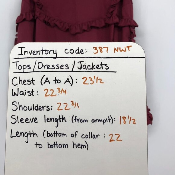 NWT Buffalo David Bitton Womens Ripley Ruffled Turtleneck Berry Burgundy XL - Picture 14 of 15